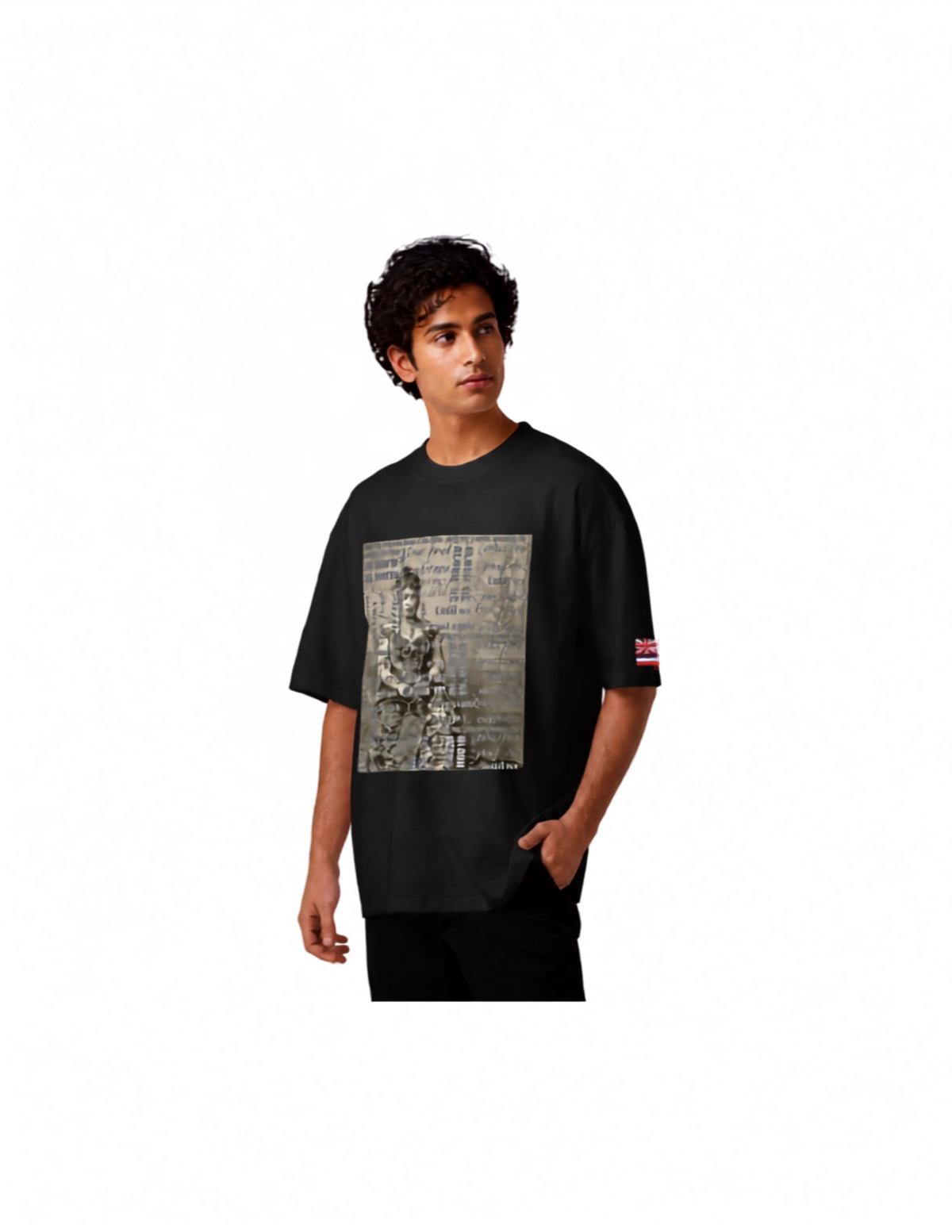 Queen Unisex organic oversized high neck t-shirt