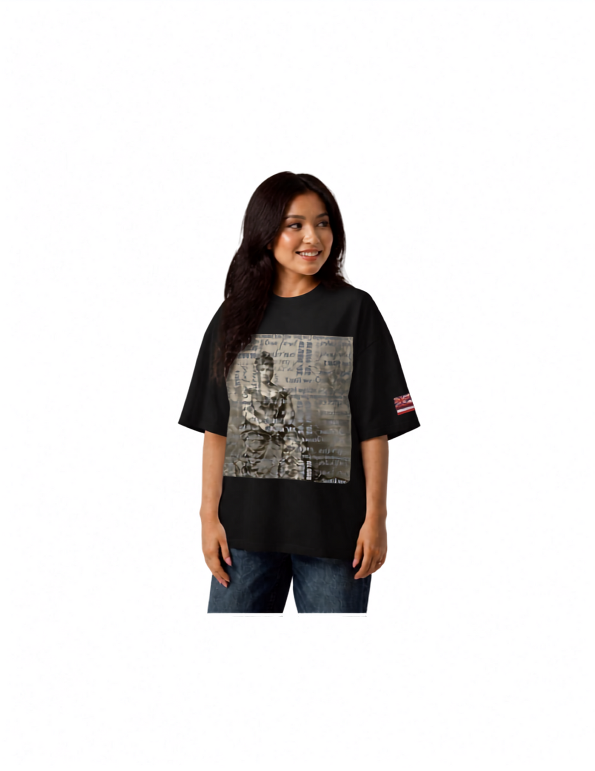 Queen Unisex organic oversized high neck t-shirt