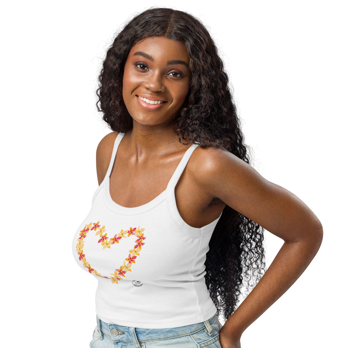 Heart Lei Women’s micro-rib tank top