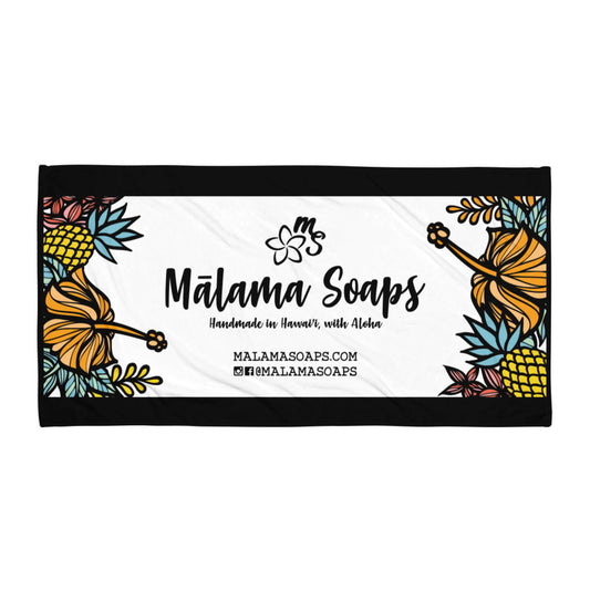 Malama Soaps Logo Towel